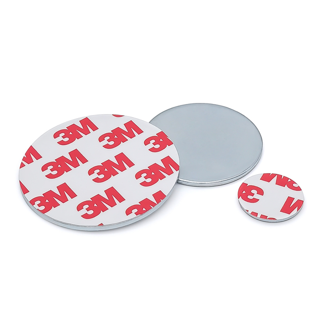 Placa redonda de acero recubierta de zinc para imanes en recipiente