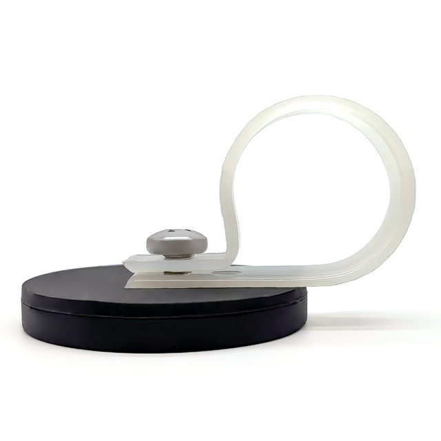 Abrazadera de plástico Imán en recipiente recubierto de caucho negro