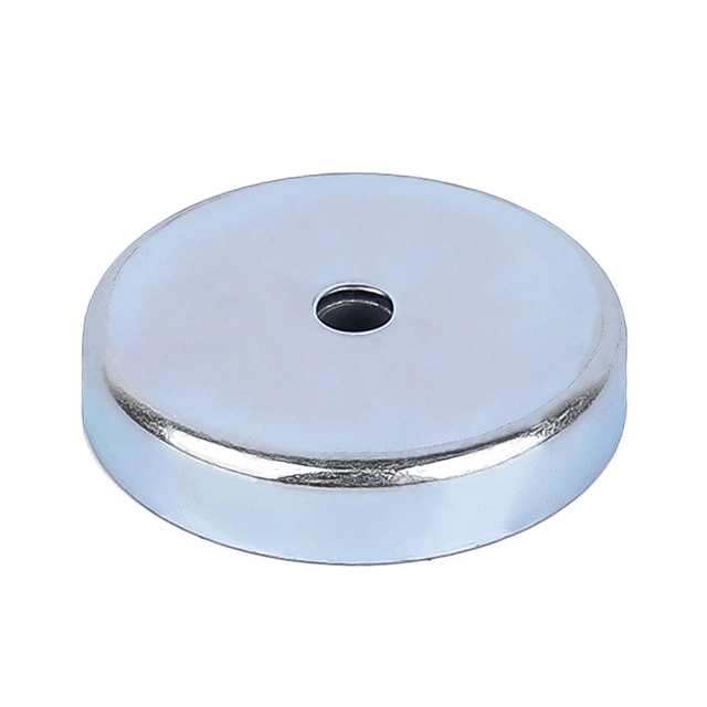 Imán en recipiente de ferrita con orificio avellanado 