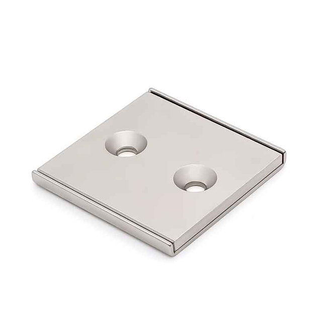 Tamaño personalizado Logotipo de color N35 N52 Material magnético de tierras raras 20 kg Fuerza fuerte Agujero avellanado cuadrado NdFeB Imán de canal