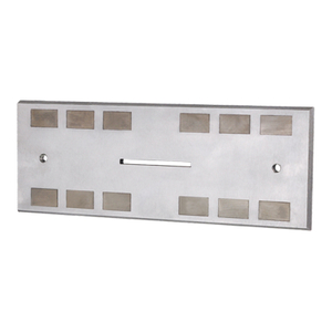 Placa de fijación magnética permanente NdFeB personalizada rectangular con orificios roscados