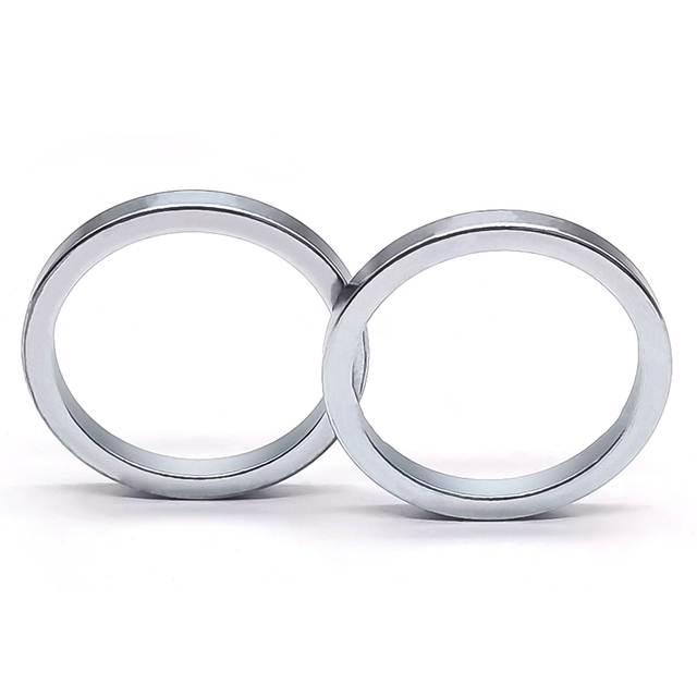 Imanes anulares de neodimio con revestimiento de zinc D23*D19*2 mm en embalaje costimético 