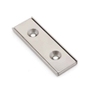 Gran oferta, alta calidad, N35 N45, herramienta magnética rectangular de neodimio, forma de bloque, revestimiento de Ni, agujero avellanado, imán de canal NdFeB